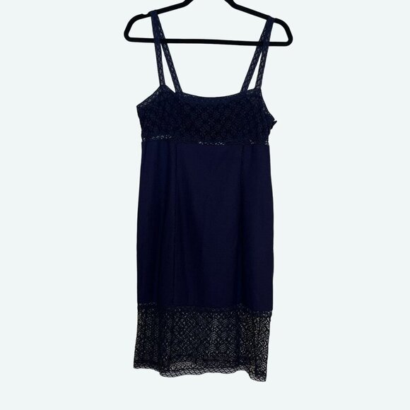 Chloé Women's Lace Detail Jacket & Dress Set Navy Blue 100%‎ Wool Size 42 - Picture 6 of 12